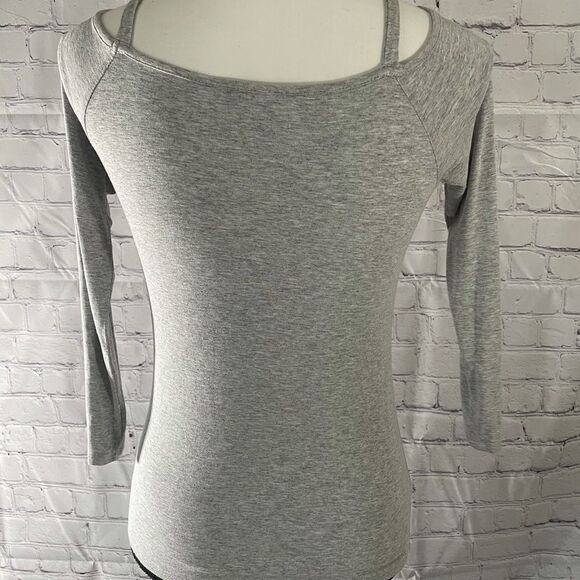 🟢1. State Grey Cross Neck  3/4 Sleeve Top XS - Picture 4 of 7